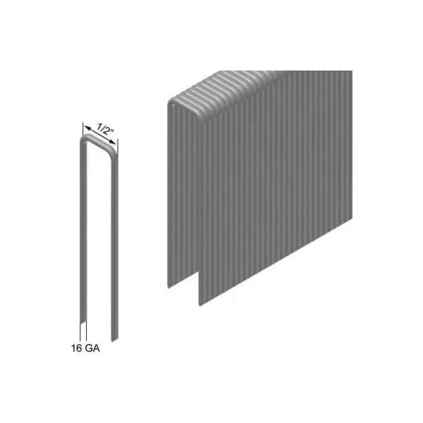 Prebena 16 Gauge Staple - 1in Length - 1/2in Crown - Galvanized Steel - Pkg of 10000 GX25CNKHA - main